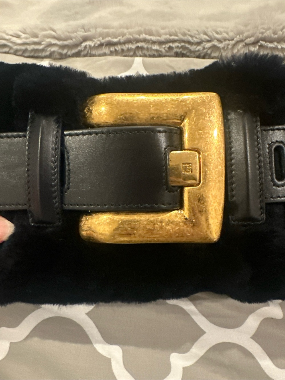 Balmain Mini Anthem Bag In Shearling - Picture 6 of 10